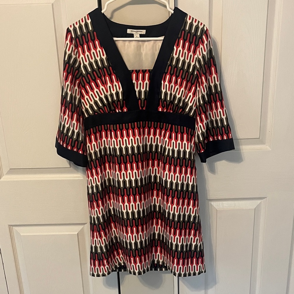 Banana Republic Navy Dress with 3/4 Sleeves